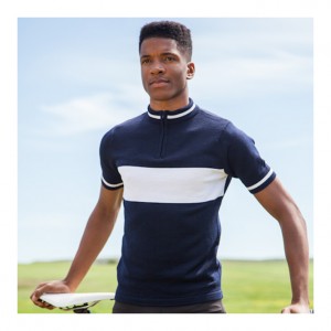Jura Merino Wool Cycling Jersey – Short Sleeves – Navy / White